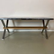 Vintage 1970s coffee table in ceramic, tiles, retro, mid-century