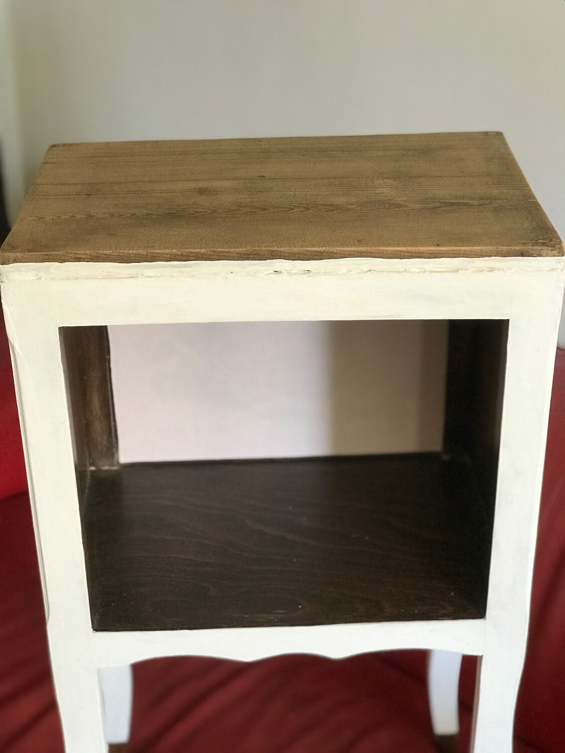 Bedside table vintage country style wood