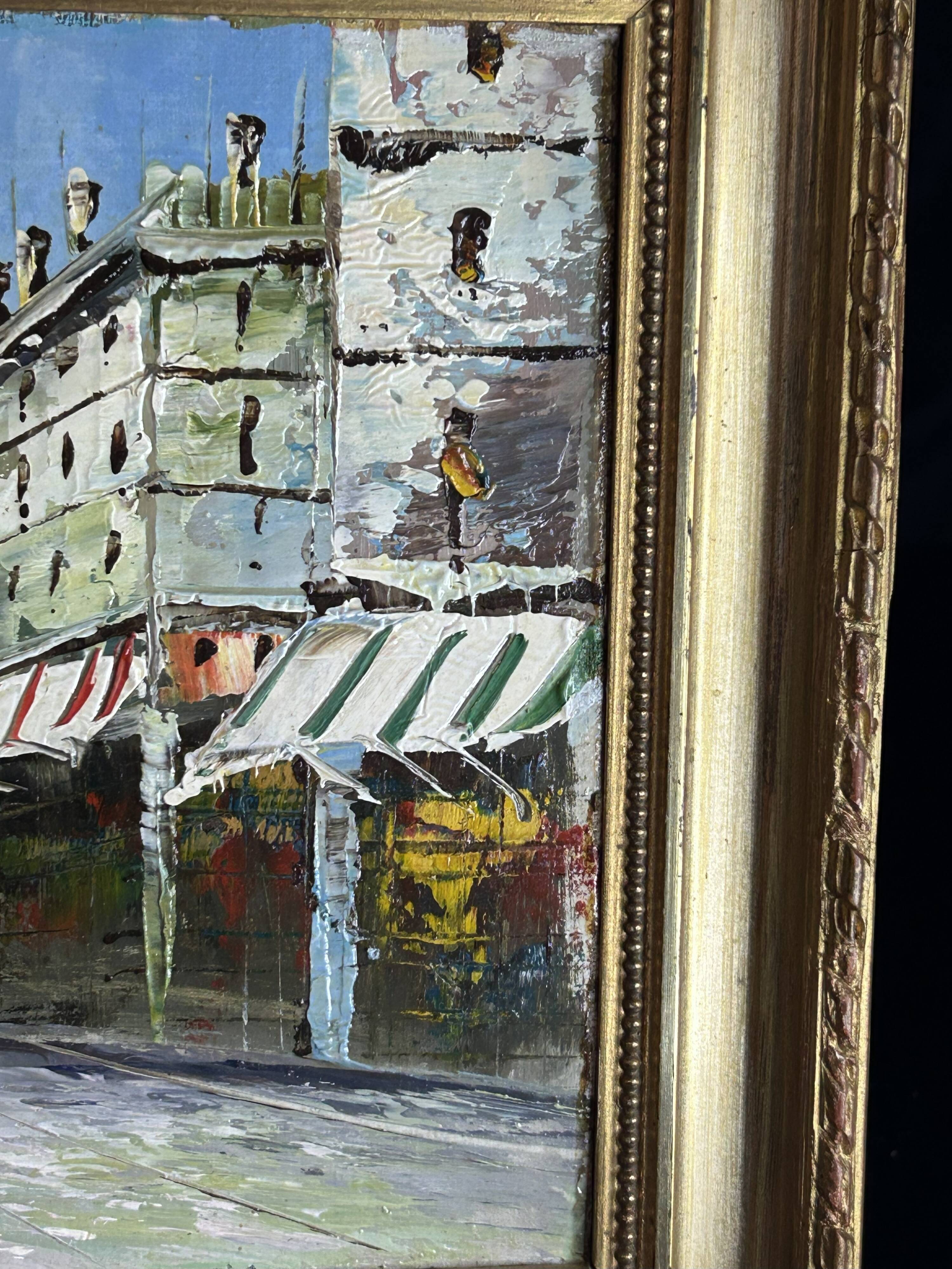 School of Paris, 20th century - Oil on cardboard - The Grands Boulevards