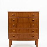 Scandinavian curved teak commode, Kai Kristiansen, 1960