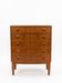 Scandinavian curved teak commode, Kai Kristiansen, 1960