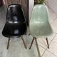 DSW chair, black fiber, black dowel, walnut, Eames, Herman Miller, vintage 1950