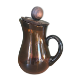 Amber glass pitcher