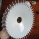 Vintage "rise and fall" lamp in opaline and porcelain