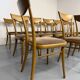 Set of 18 Scandinavian design chairs from the 1960s, organic curved wood.
