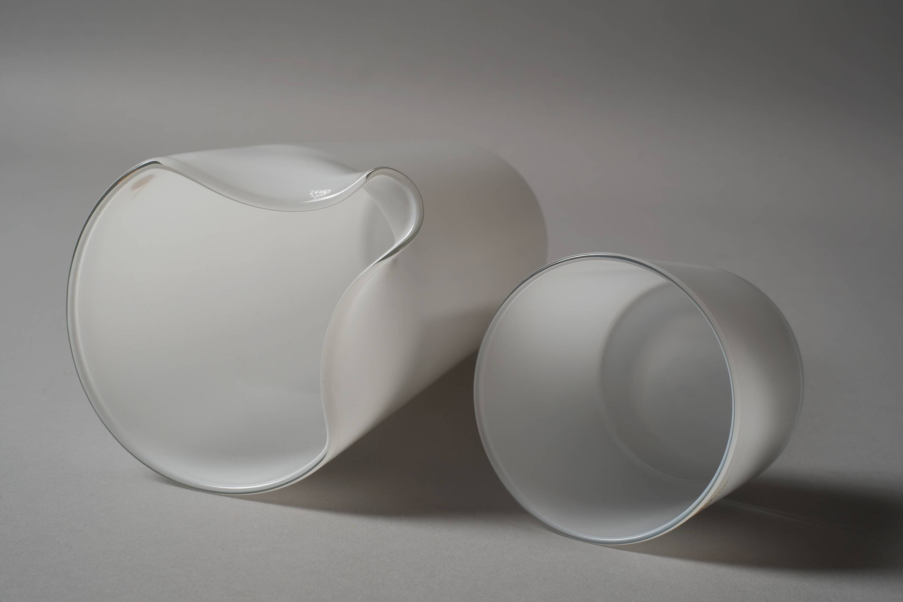 Iittala I-Lasi verre opalin blanc, Timo Sarpaneva, Finlande, années 1960