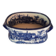 English earthenware planter, blue monochrome, 20th century