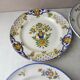 Lot of old plates, Decoration Rouen / peasant, St Clement PD