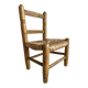 Chaise enfant en bois et paille