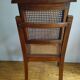 Fauteuil barbier noyer et canage Paris