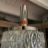 Lustre 70’s verre chrome et orange