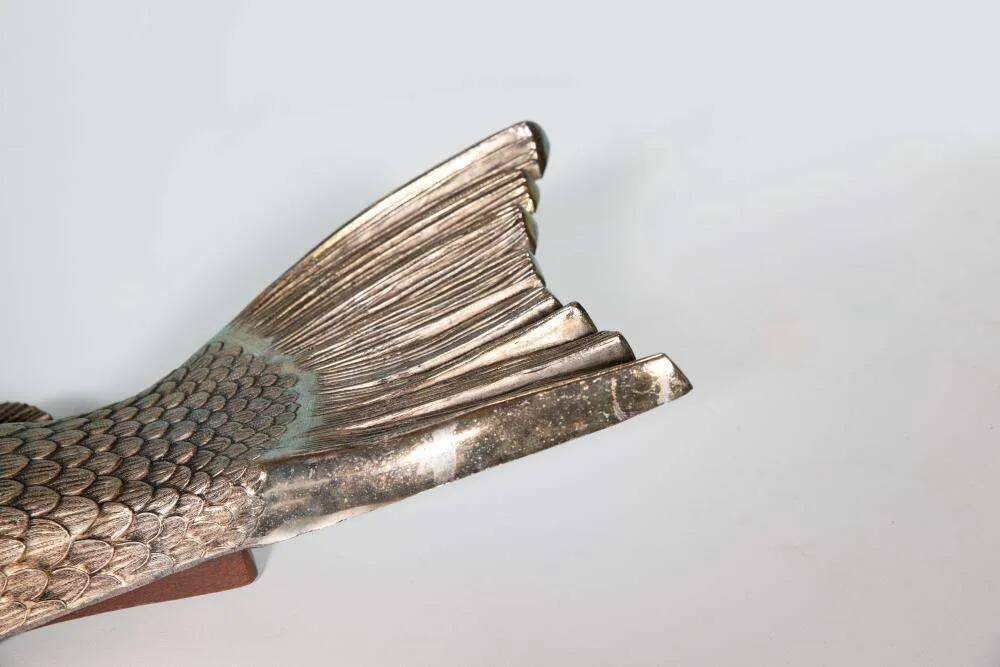 Vintage wooden presentation platter, fish platter.