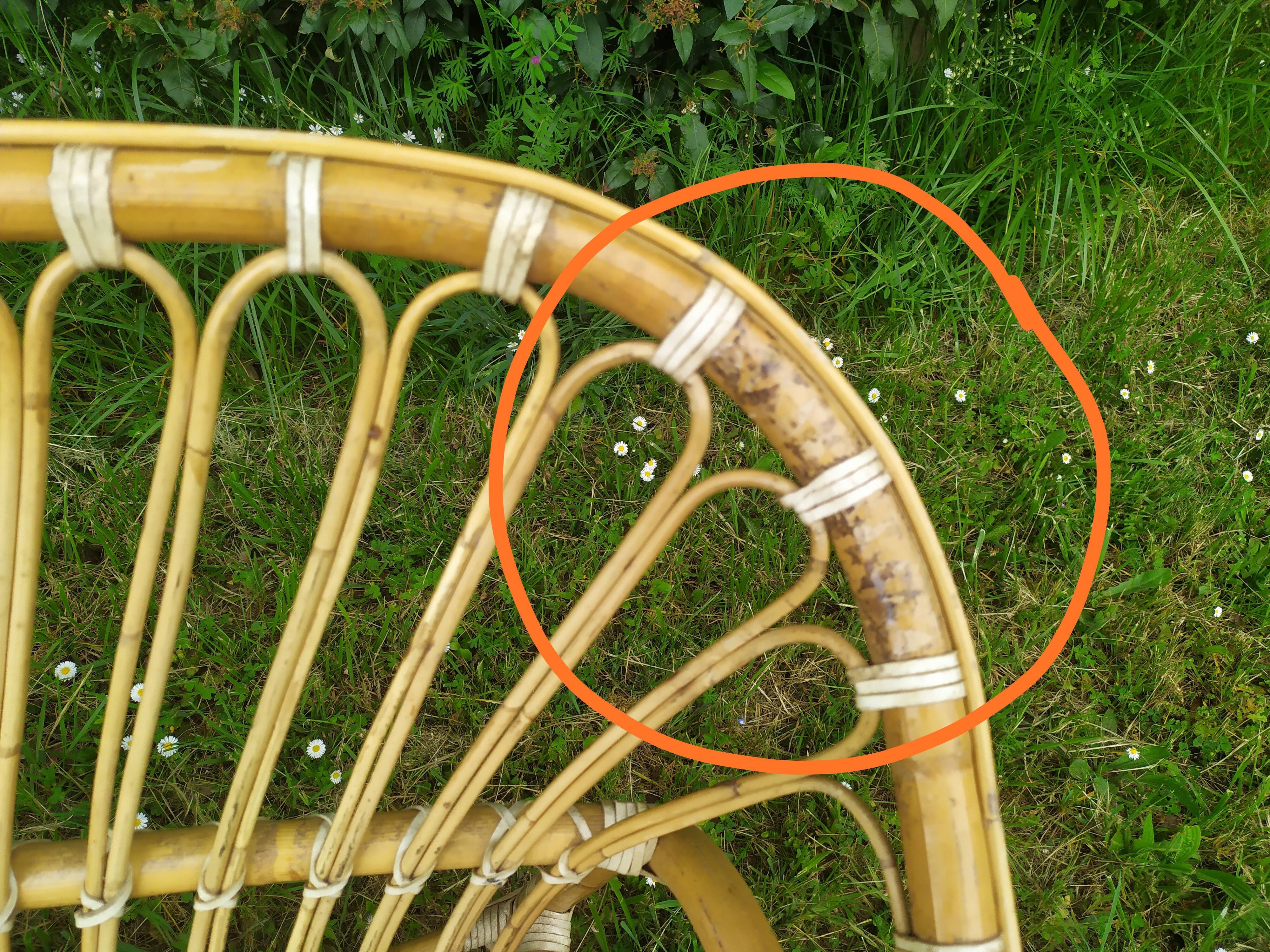 Rattan bench years 50/60