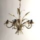 Golden wheat spike chandelier
