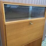 Secretary desk with flap Scandinavian desk Mid-century vintage 1970