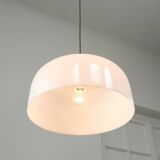 Space Age White Pendant Lamp from Guzzini, 1960s