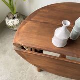 Round folding pine table mountain furniture