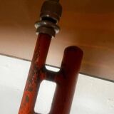 Vintage 70s floor lamp with orange trumpet base