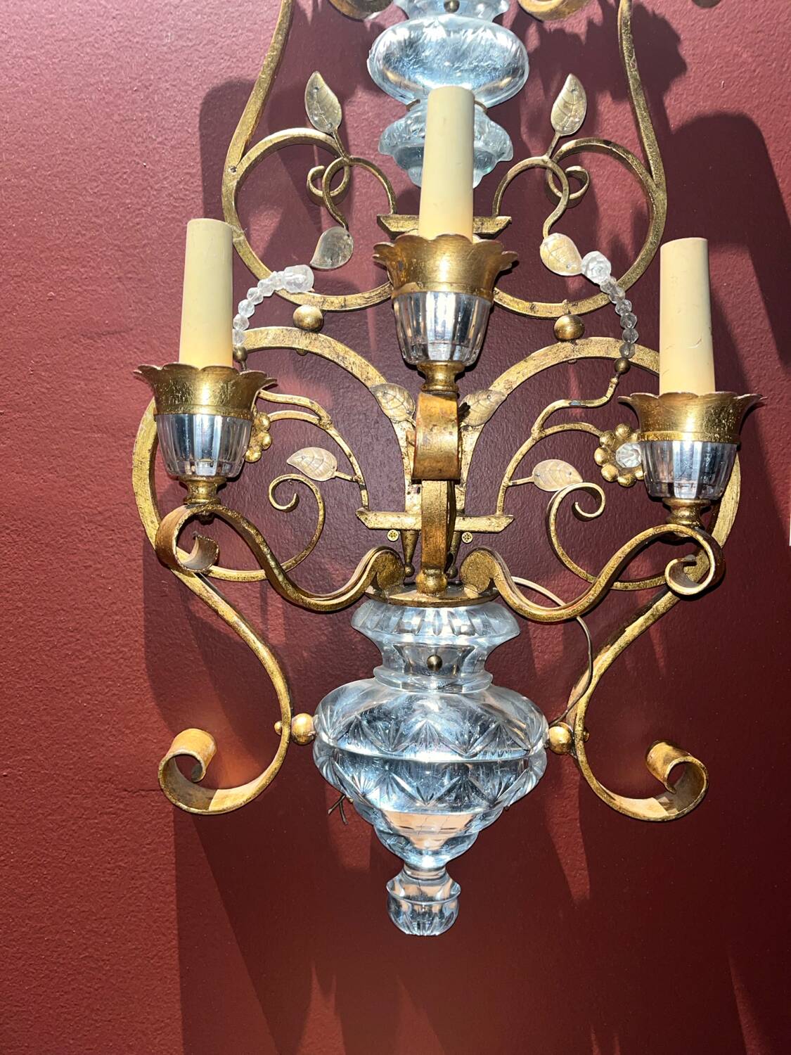 Pair of wall lights attributed to Maison Baguès or Maison Banci – c
