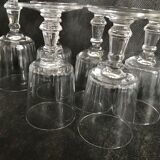 11 glasses and 1 wine carafe