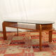 Vintage glass coffee table from czechoslovakia, 1980s