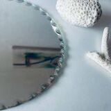 Old round beveled mirror