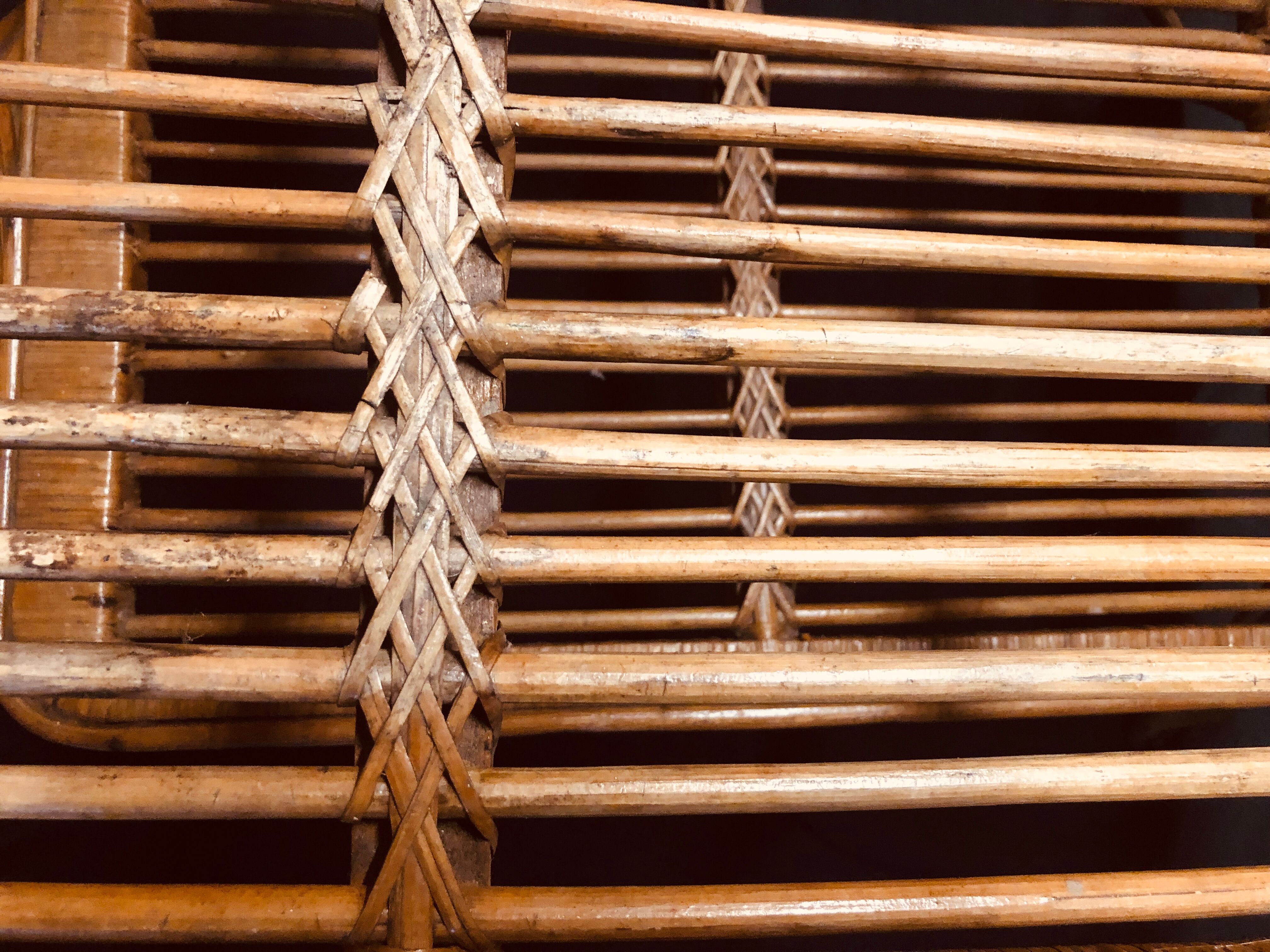 Wicker and rattan coffee table