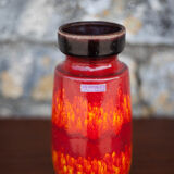 West Germany 242/22 ceramic vase, decorative vase, flower pot, fat lava, red vase, collection,