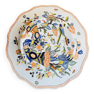 Decorative plate made of Rouen earthenware