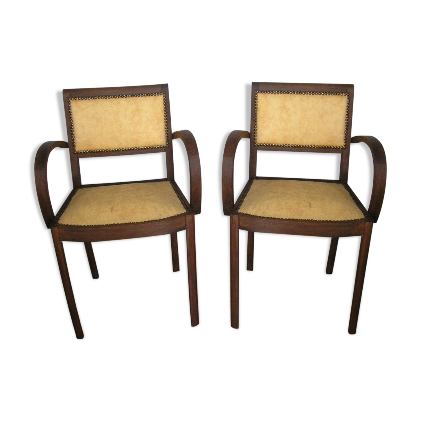 Paire de fauteuils Bridge années 50
