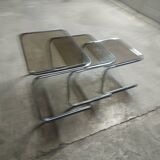 3 vintage nesting tables 70'S