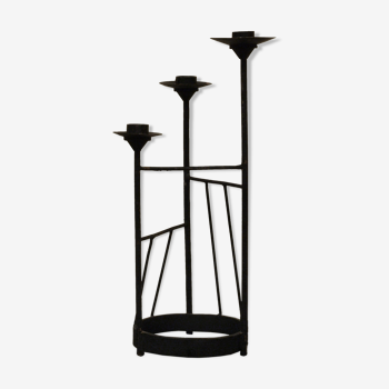 XXL steel brutalist chandelier, 1960s