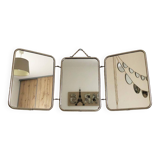 Vintage Triptych Barber Mirror