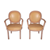 Pair of armchair style Louis XVI fantasy