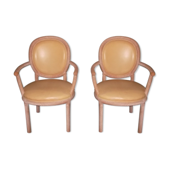 Pair of armchair style Louis XVI fantasy