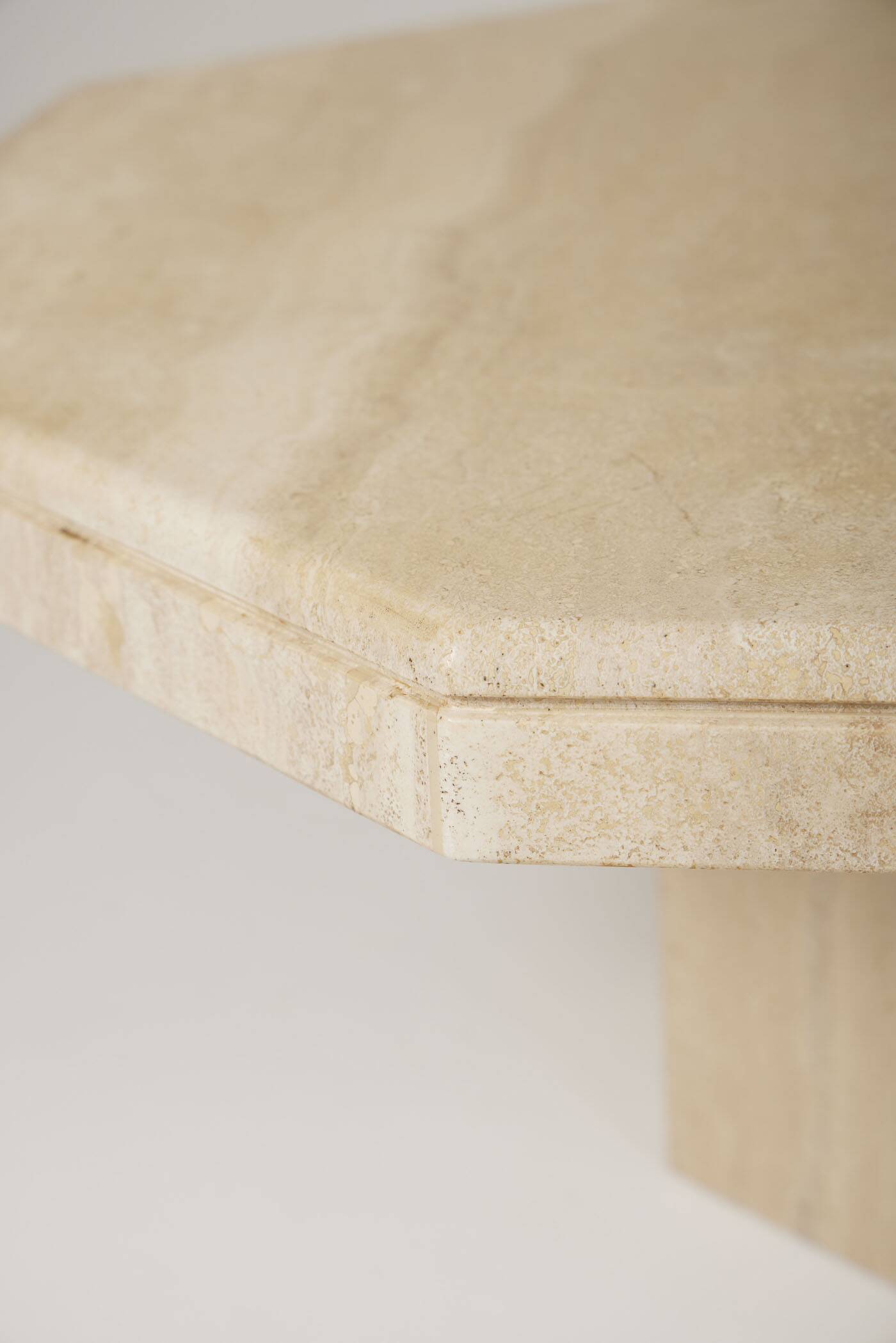 Travertine coffee table