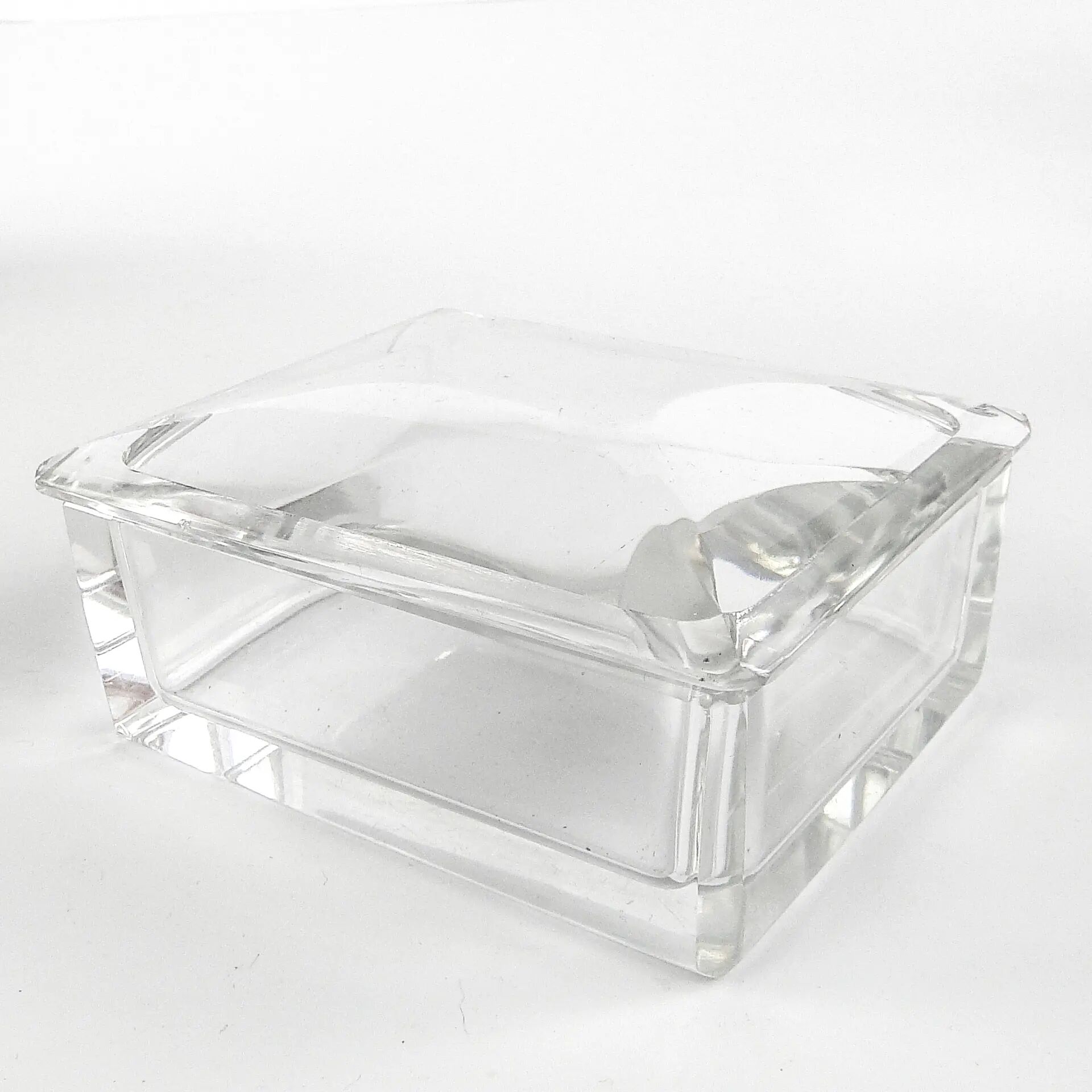 Bonbonnière Art Déco, cristal, Moser, Tchécoslovaquie, années 1930