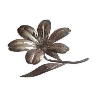 Ashtray flower silver silver metal vintage