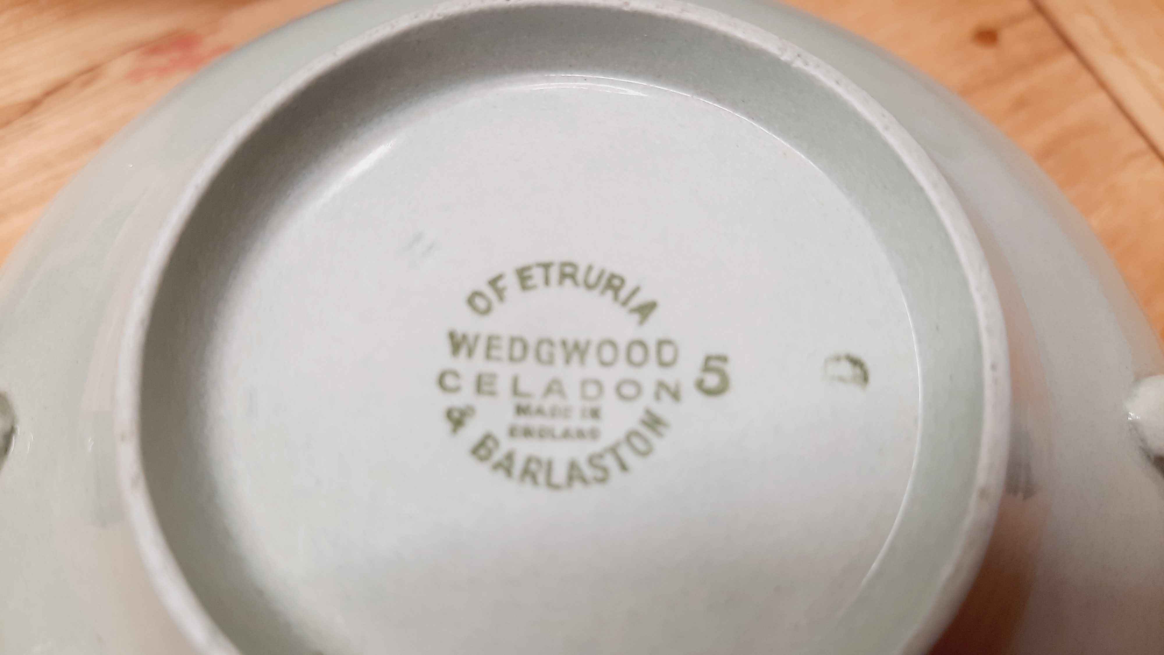 6 bowls of Wedgewood Celadon broths