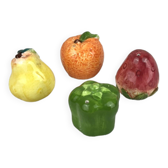 Salières poivrières fruits miniatures