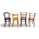 Ensemble de 4 chaises de bistrot 1900 dépareillées