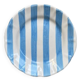 Turquoise striped plate