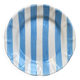 Assiette rayure turquoise
