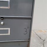 Metal locker cabinet Ronéo 1950 industrial