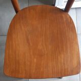 Set of 3 curved wood bistro chairs