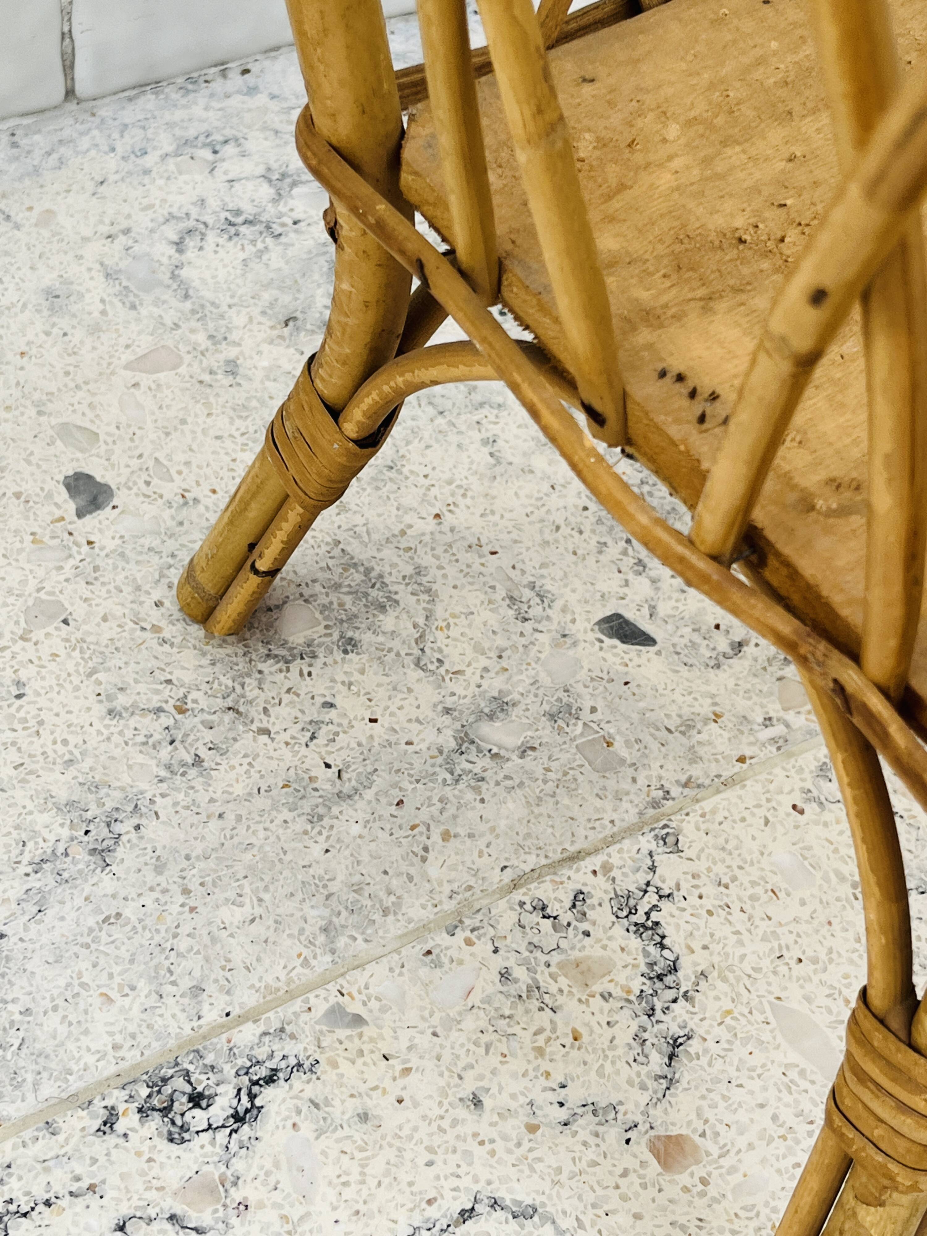 Vintage bamboo plant stand