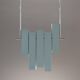 Blue lacquered metal chandelier, Lumi, ca. 1970