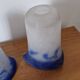Noverdy white and blue glass paste lampshade