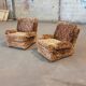 Paire de fauteuils en velours, 1970