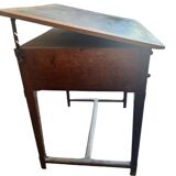 Vintage oak high table / drawing table with deep drawers